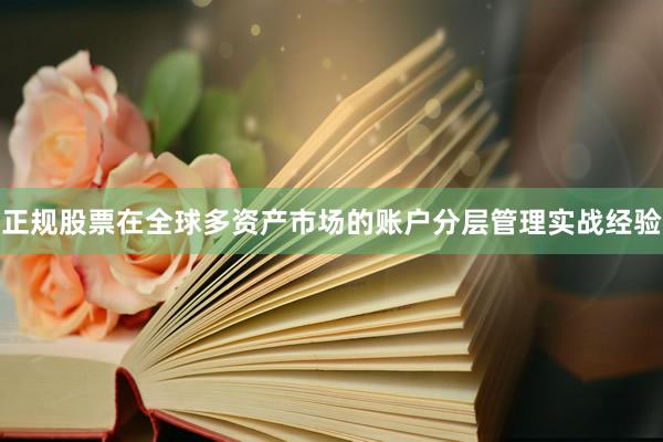 正规股票在全球多资产市场的账户分层管理实战经验