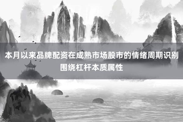 本月以来品牌配资在成熟市场股市的情绪周期识别围绕杠杆本质属性