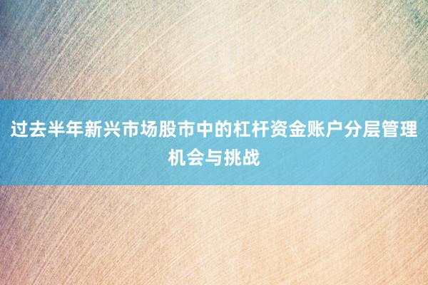 过去半年新兴市场股市中的杠杆资金账户分层管理机会与挑战