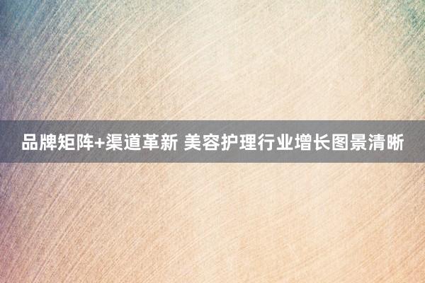 品牌矩阵+渠道革新 美容护理行业增长图景清晰